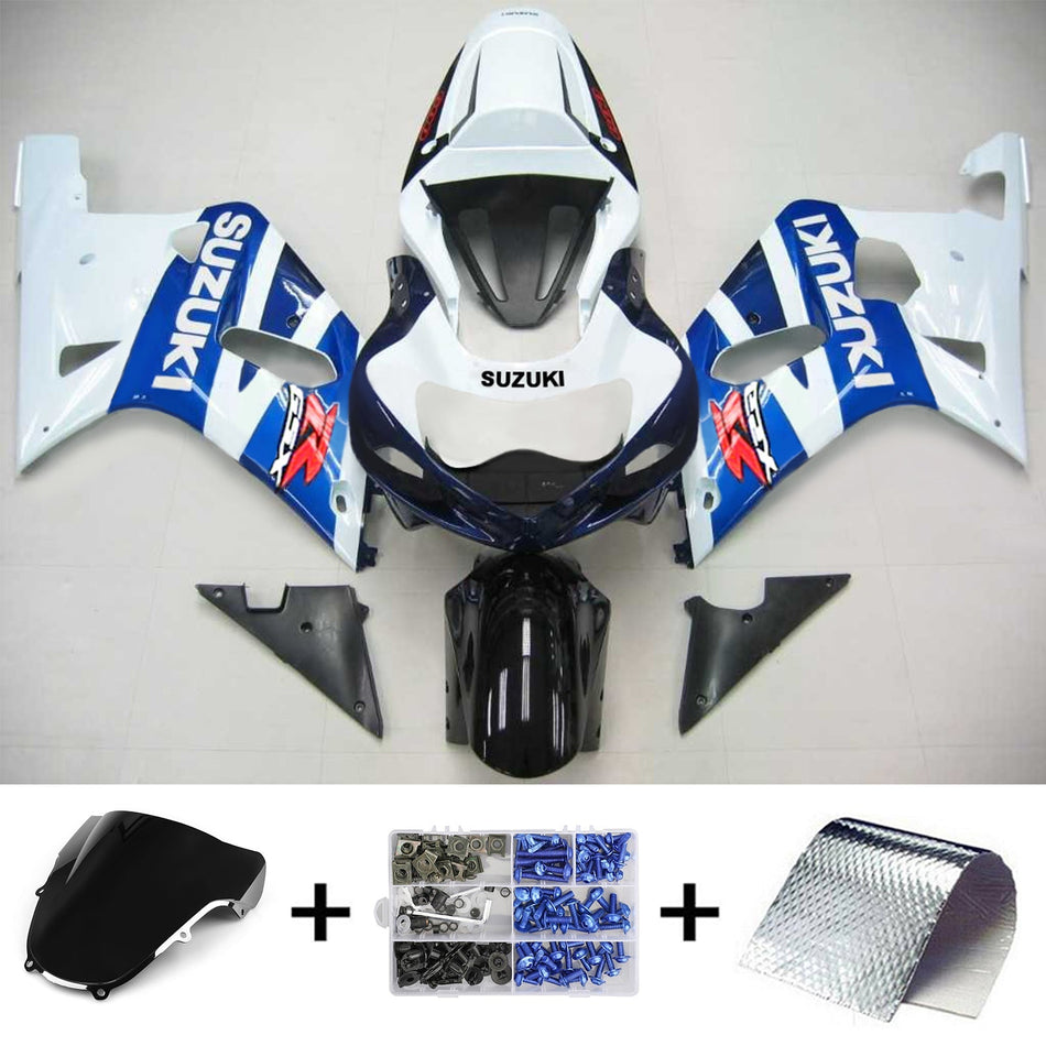 2001-2003 スズキ GSXR600 K1 インジェクションフェアリングキット ボディワーク プラスチック ABS #105 Amotopart
