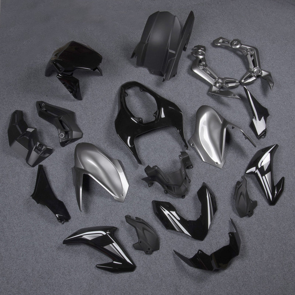 2017-2019 カワサキ Z900 シルバー ブラック インジェクション プラスチック ボディワーク ジェネリック