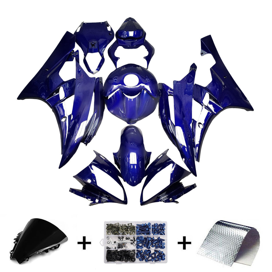 インジェクションフェアリングキット ボディワーク プラスチック ABS ヤマハ YZFR6 YZF-R6 2006-2007用