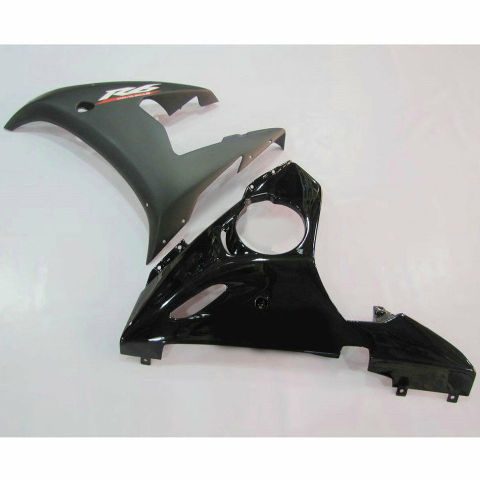 2003-2004 ヤマハ YZF R6 2006-2009 R6S Amotopart ブラック ABS インジェクションフェアリング ボディワークキット #24