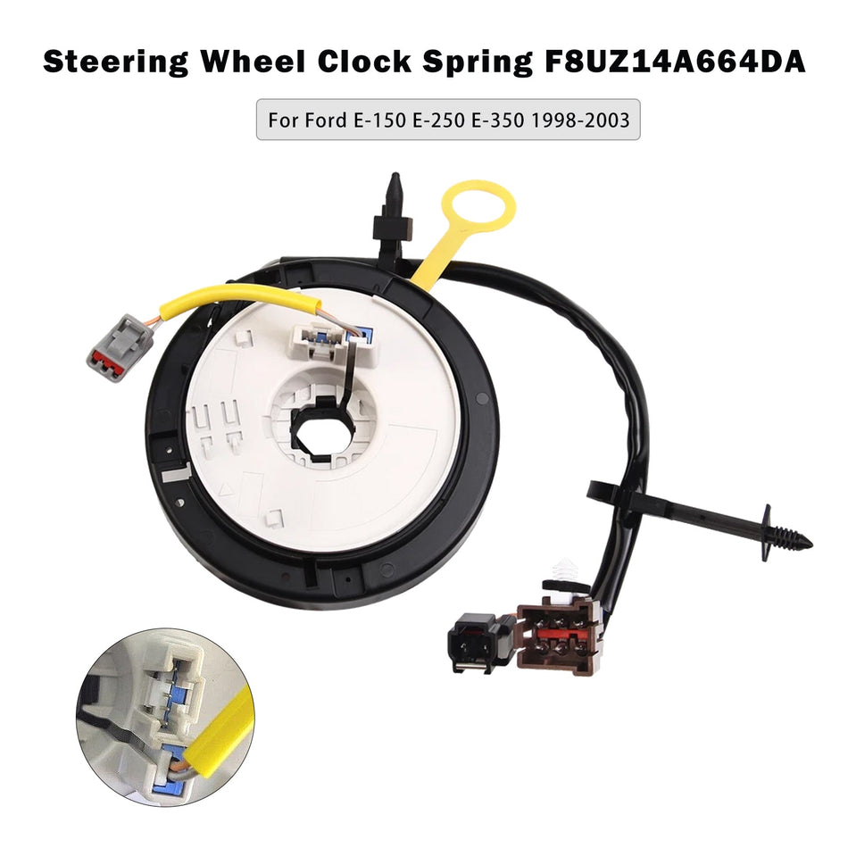 ステアリングホイール クロックスプリング F8UZ14A664DA フォード E-150 E-250 E-350 1998-2003用