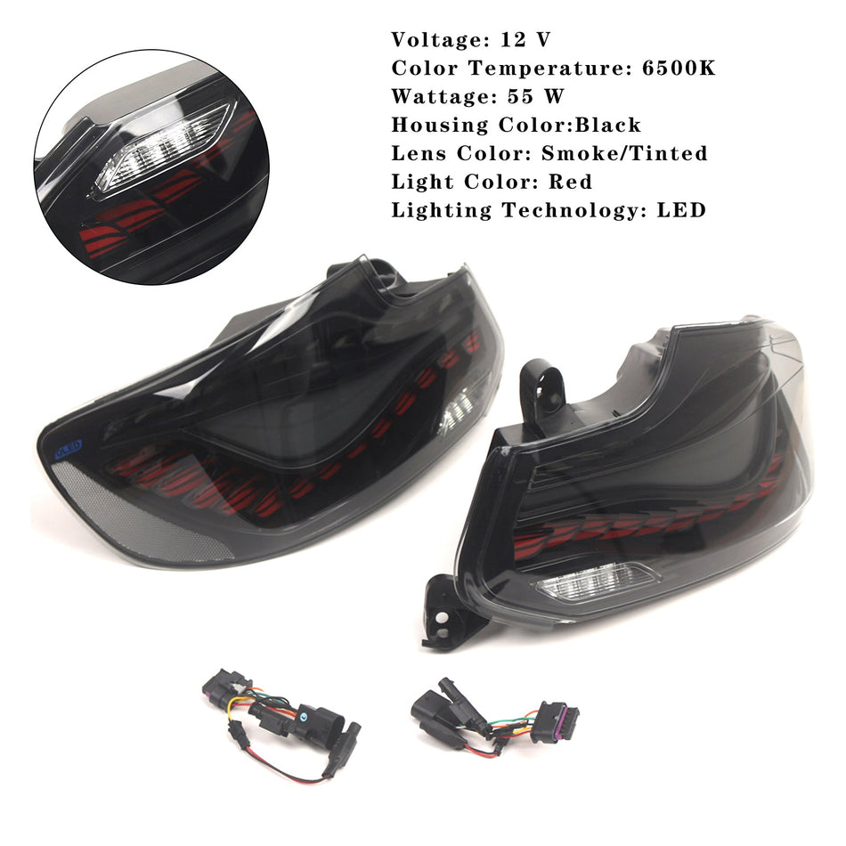 L&amp;R スモーク LED テールライト リアランプアセンブリ BMW 2 F22 F23 F87 14-20用