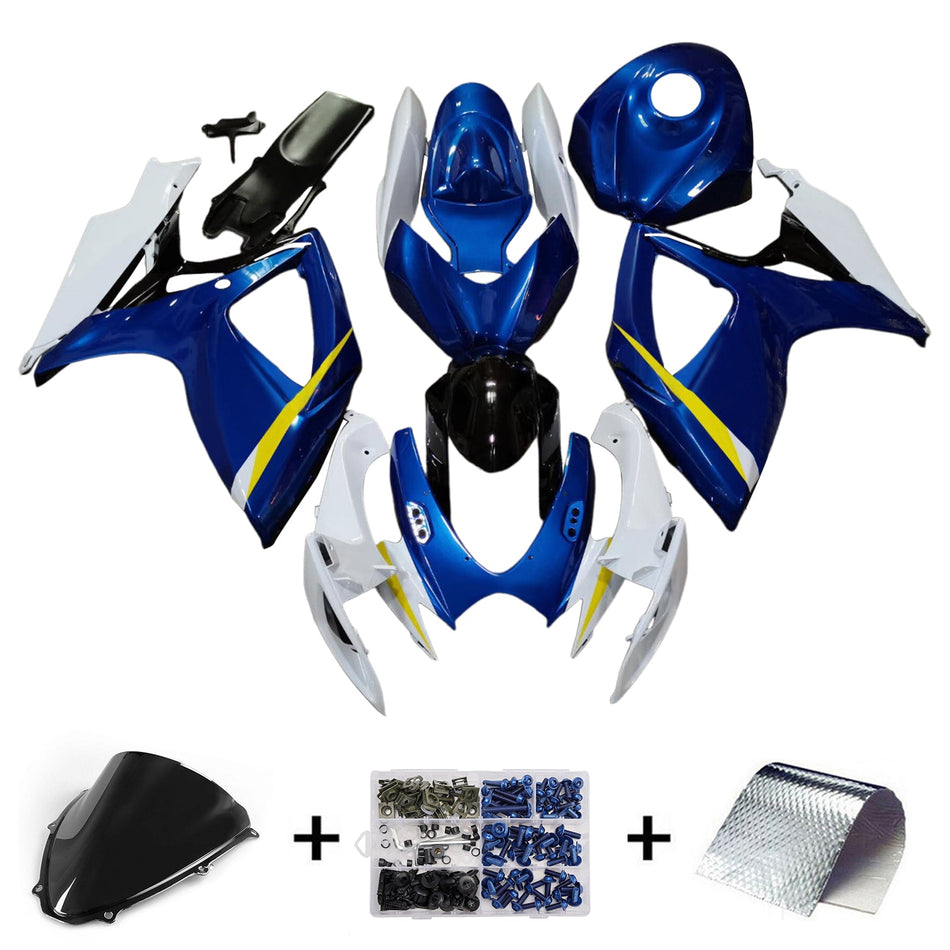 スズキ GSXR 600/750 2006-2007 K6 用 インジェクションフェアリングキット ボディワーク プラスチック ABS