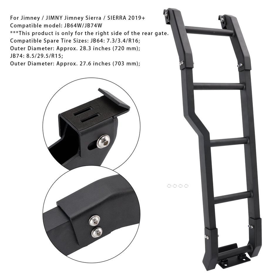 2019+ ジムニー JB64W JB74W JB64 JB74 テールゲート リアラダー 右側 アルミ