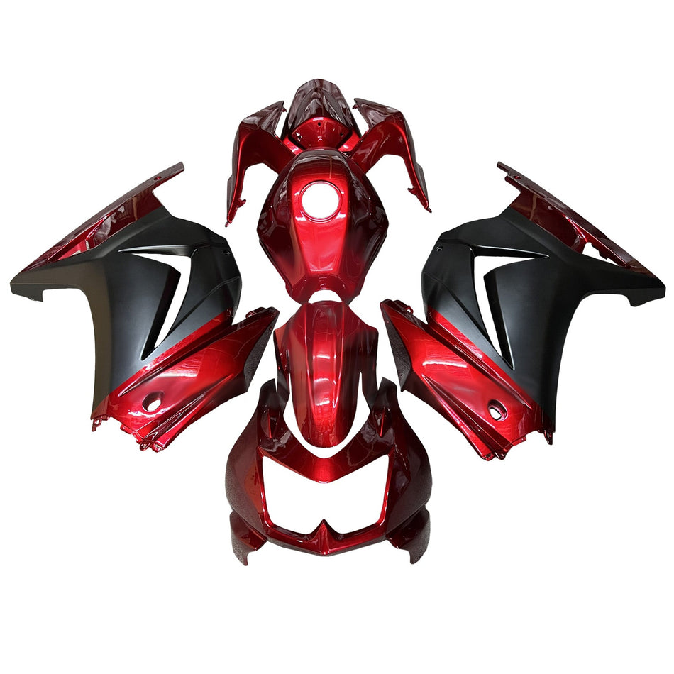 インジェクションフェアリングキット ボディワーク プラスチック ABS カワサキ EX250 Ninja250R 2008-2012 に適合