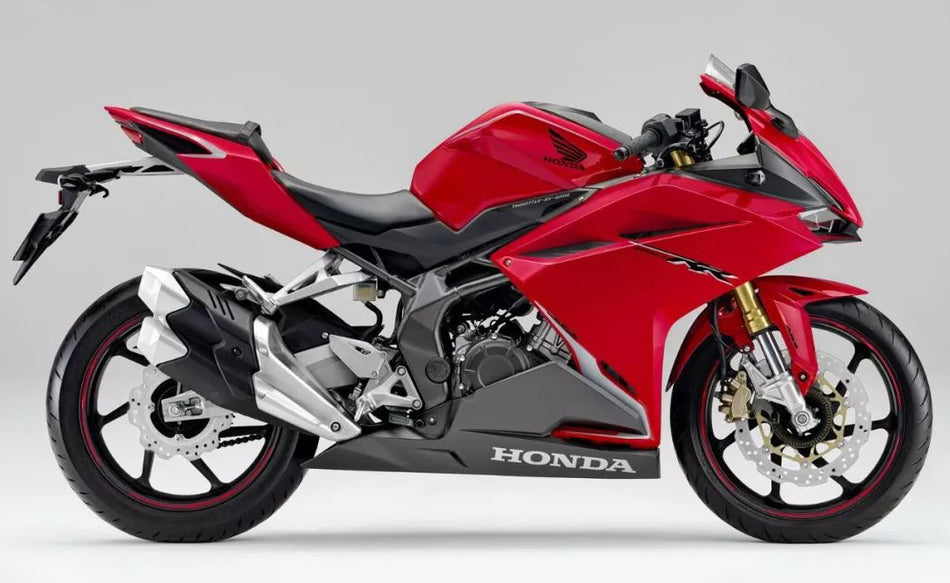 2017-2022 ホンダ CBR250RR 光沢のあるブラックレッドフェアリングキット
