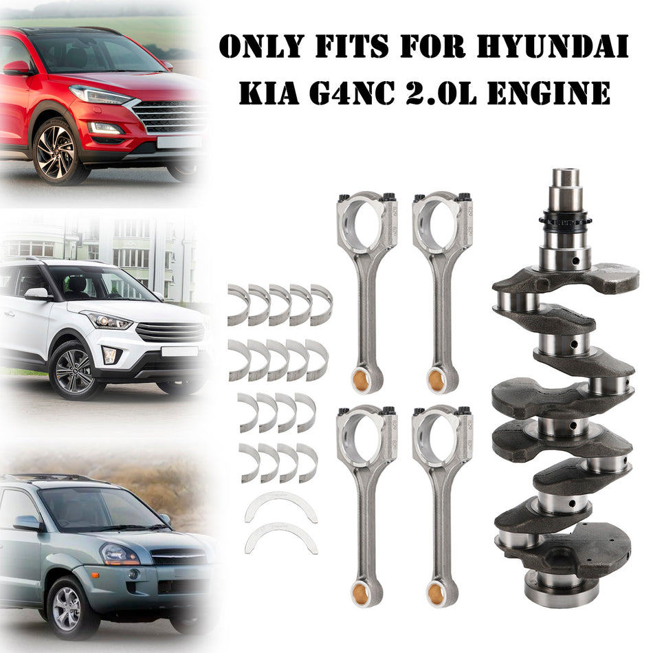 2014–2021 Kia Sportage G4NC クランクシャフト コンロッド メイン &amp; ロッド ベアリング キット 23110-2E501