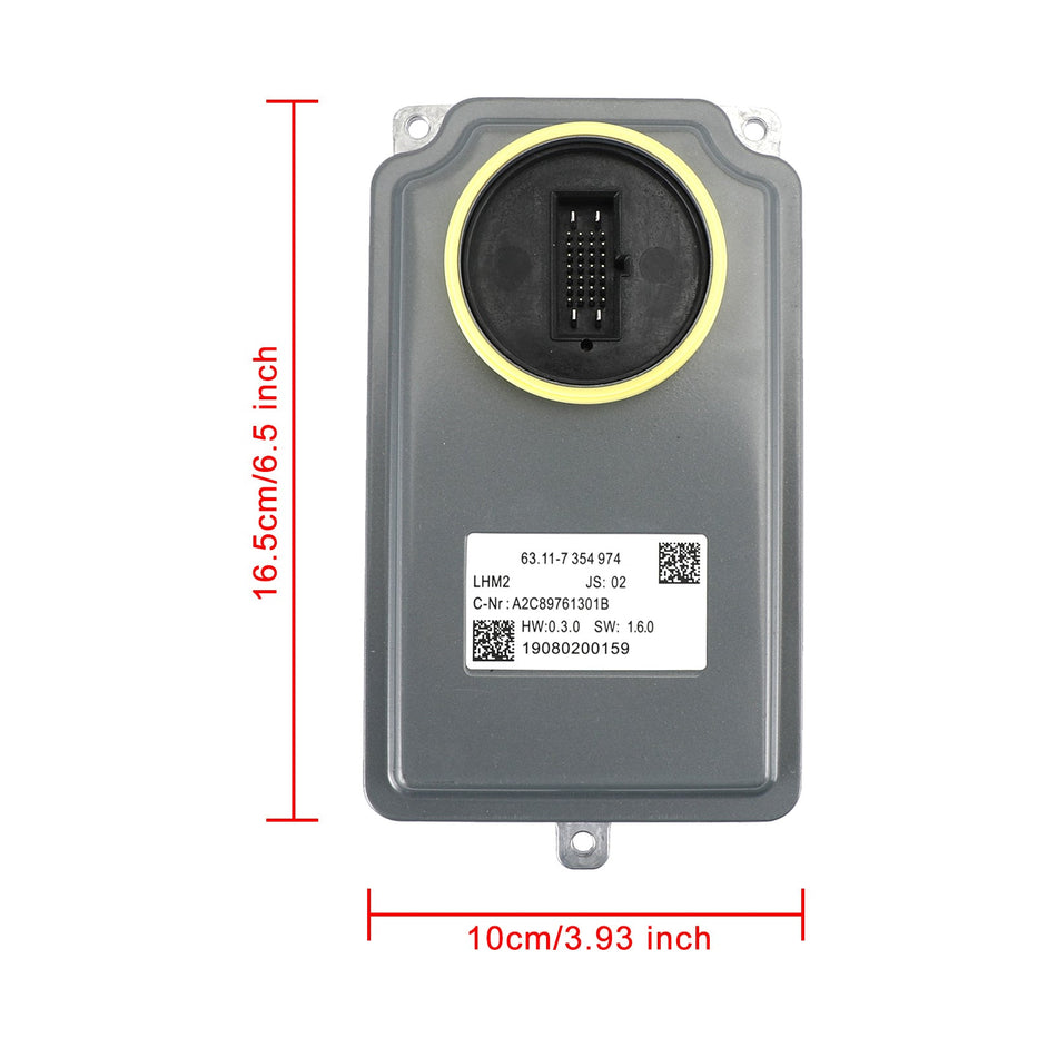 2014-2017 BMW 528i 528ix 535i 535ix ドライバー ライト バルブ コントロール ユニット モジュール 63117354974