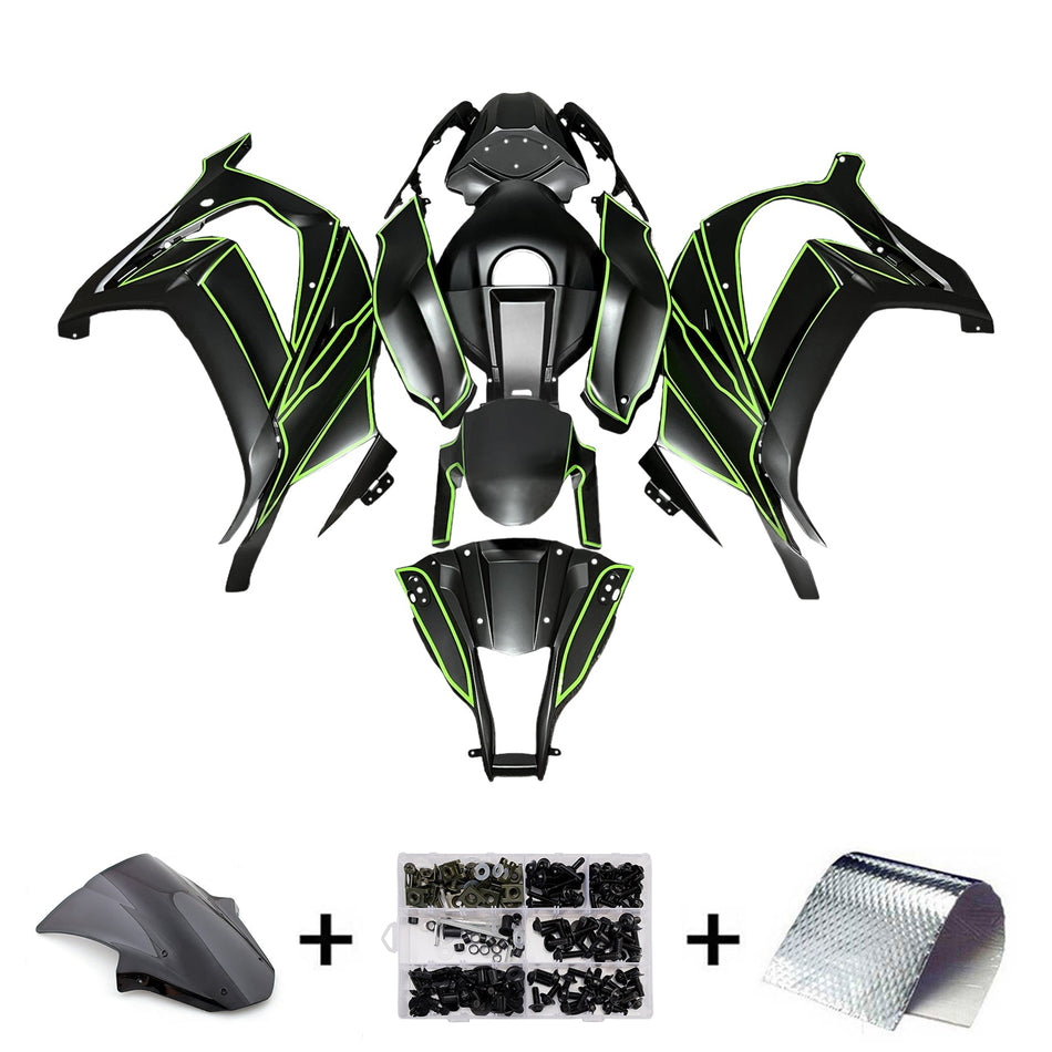 インジェクションフェアリングキット ボディワーク プラスチック ABS カワサキ ZX10R 2011-2015 に適合