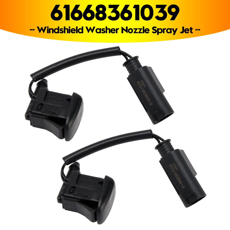 1996-2003 BMW 5 E39 525i 528i 530i 540i M5 2個 フロントガラスウォッシャーノズル スプレージェット 61668361039