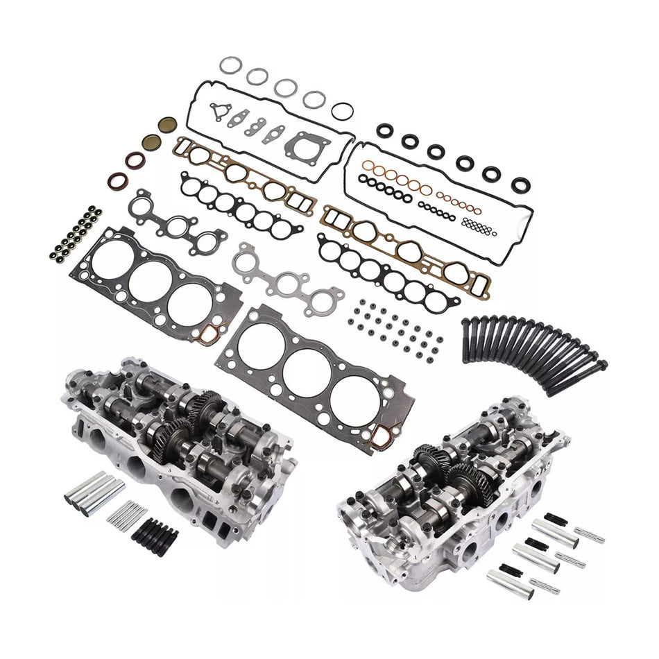 1995-1998 トヨタ T100 3.4L 2PCS シリンダーヘッド &amp; ガスケット &amp; ボルト 11101-69136 1305362050