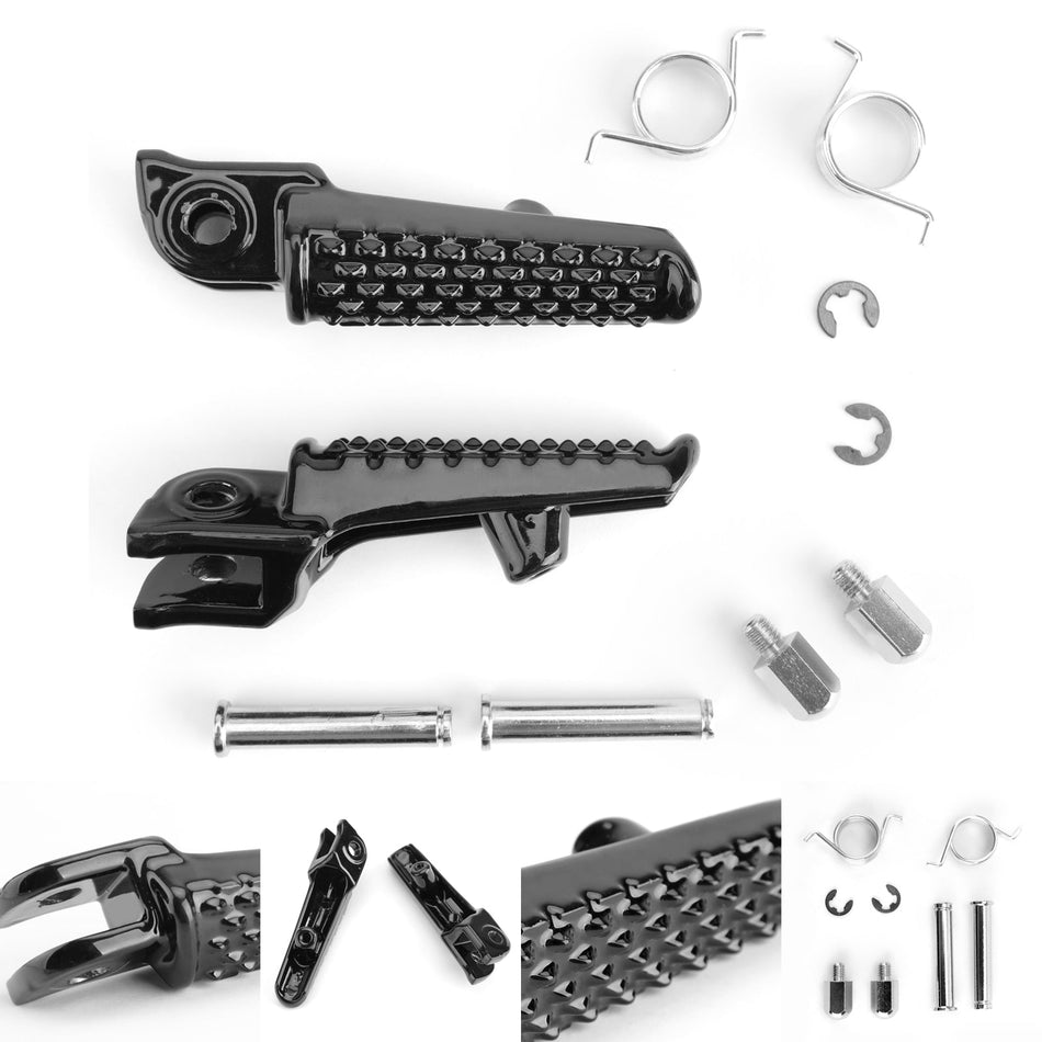 フロントフットペグフットレスト ホンダ CB1000R CBR 600 1000 RR VTR1000 VTR1000S ブラック