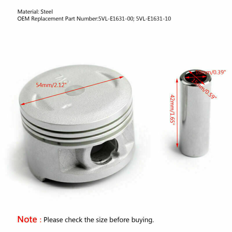 2014 ヤマハ YBR125 YBR125ED ピストンリングキット 5VL-E1631-00 5VL-E1631-10 汎用