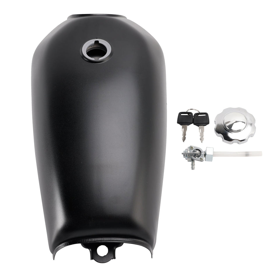 カフェレーサー ガソリン燃料タンク 9L / 2.4ガロン ホンダ CG 125用 - マットブラック