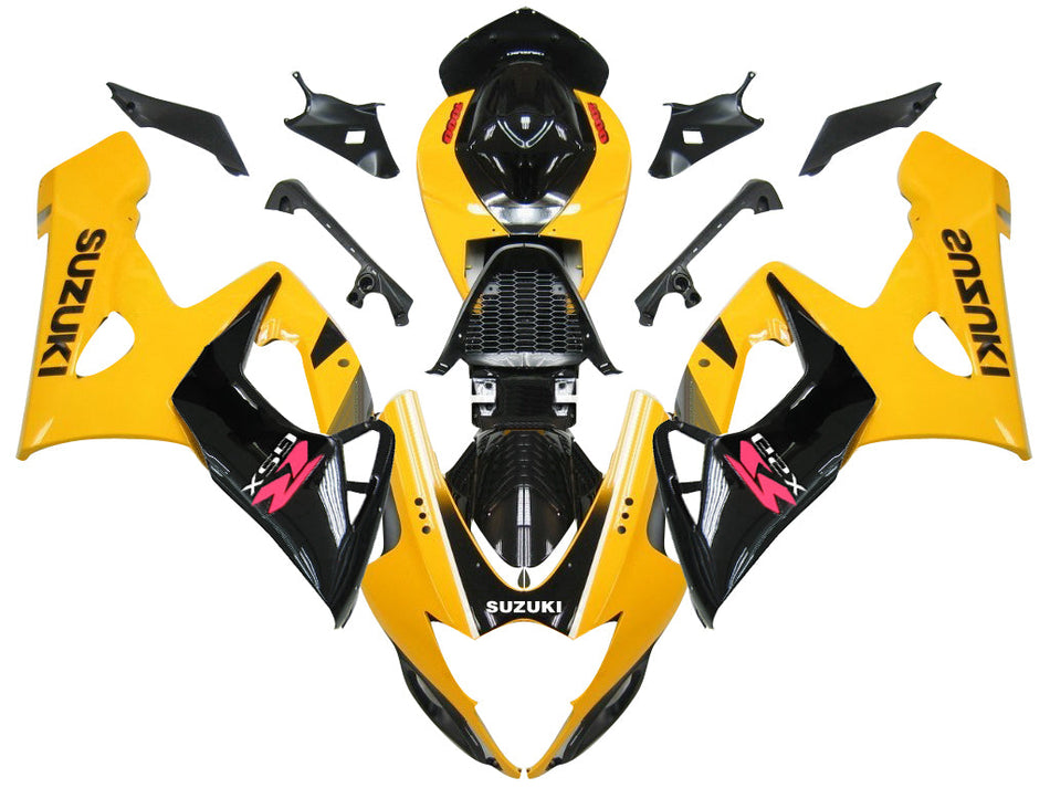 2005-2006 スズキ GSXR 1000 イエロー &amp; ブラック GSXR レーシングフェアリング ジェネリック