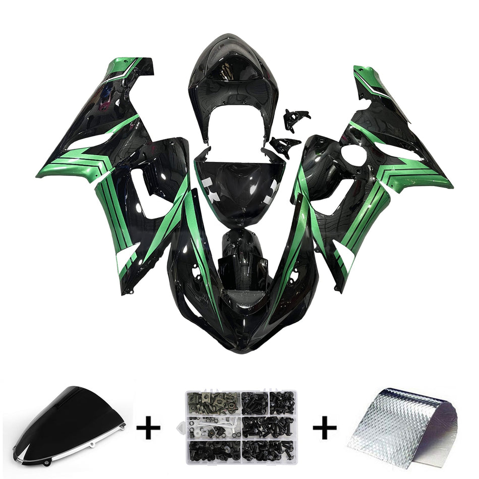 インジェクションフェアリングキット ボディワーク プラスチック ABS カワサキ ZX6R 636 2005-2006 に適合