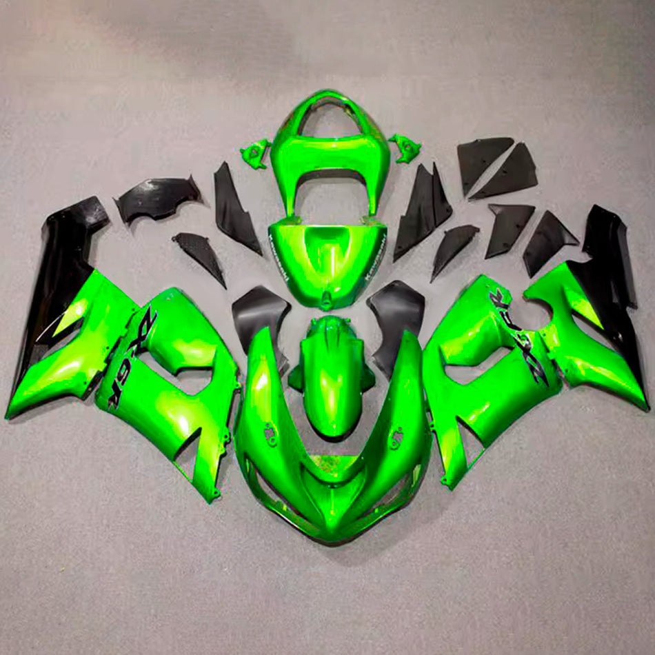 インジェクションフェアリングキット ボディワーク プラスチック ABS カワサキ ZX6R 636 2005-2006 に適合