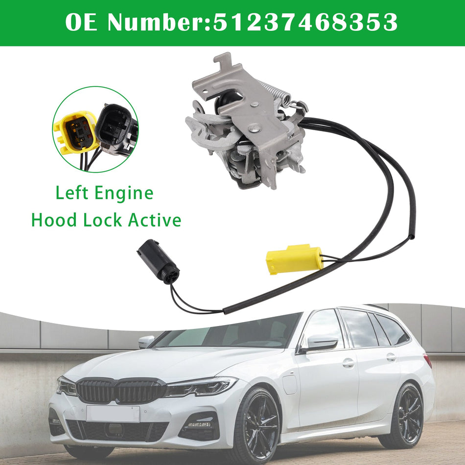 BMW 1 F40 3 G20/G21 2019-2024 用 左エンジンフードロック アクティブ 51237468353