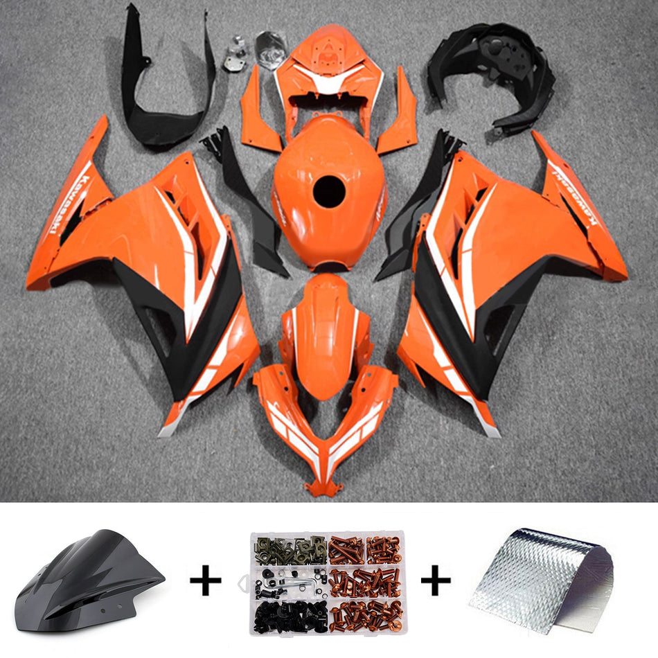 インジェクションフェアリングキット ボディワーク プラスチック ABS カワサキ EX300 Ninja300 2013-2024 に適合