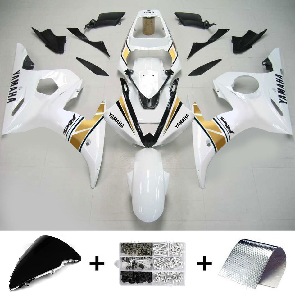 2003-2004 ヤマハ YZF 600 R6 2006-2009 ヤマハ R6S Amotopart インジェクションフェアリングキット ボディワーク プラスチック ABS #136