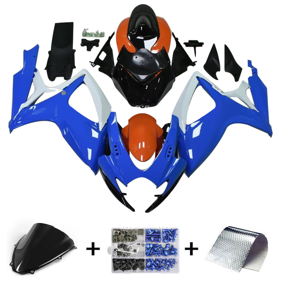 2006-2007 スズキ GSXR 600/750 K6 インジェクションフェアリングキット ボディワーク プラスチック ABS