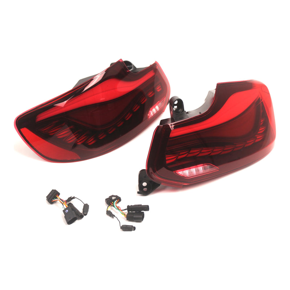 2014-2019 BMW 2シリーズ F22 F23 F87 228i、230i L&amp;R レッドLEDテールライト リアランプアセンブリ 63219491591