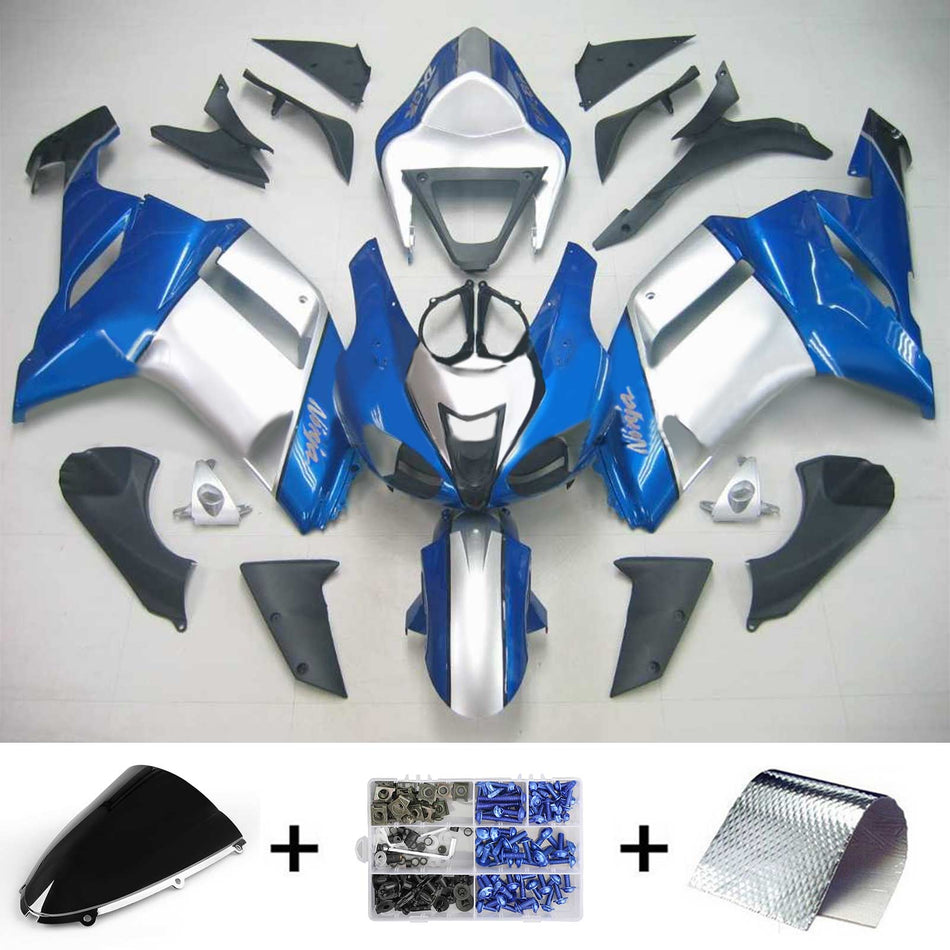 2007-2008 カワサキ ZX6R 636 Amotopart インジェクションフェアリングキット ボディワーク プラスチック ABS #114