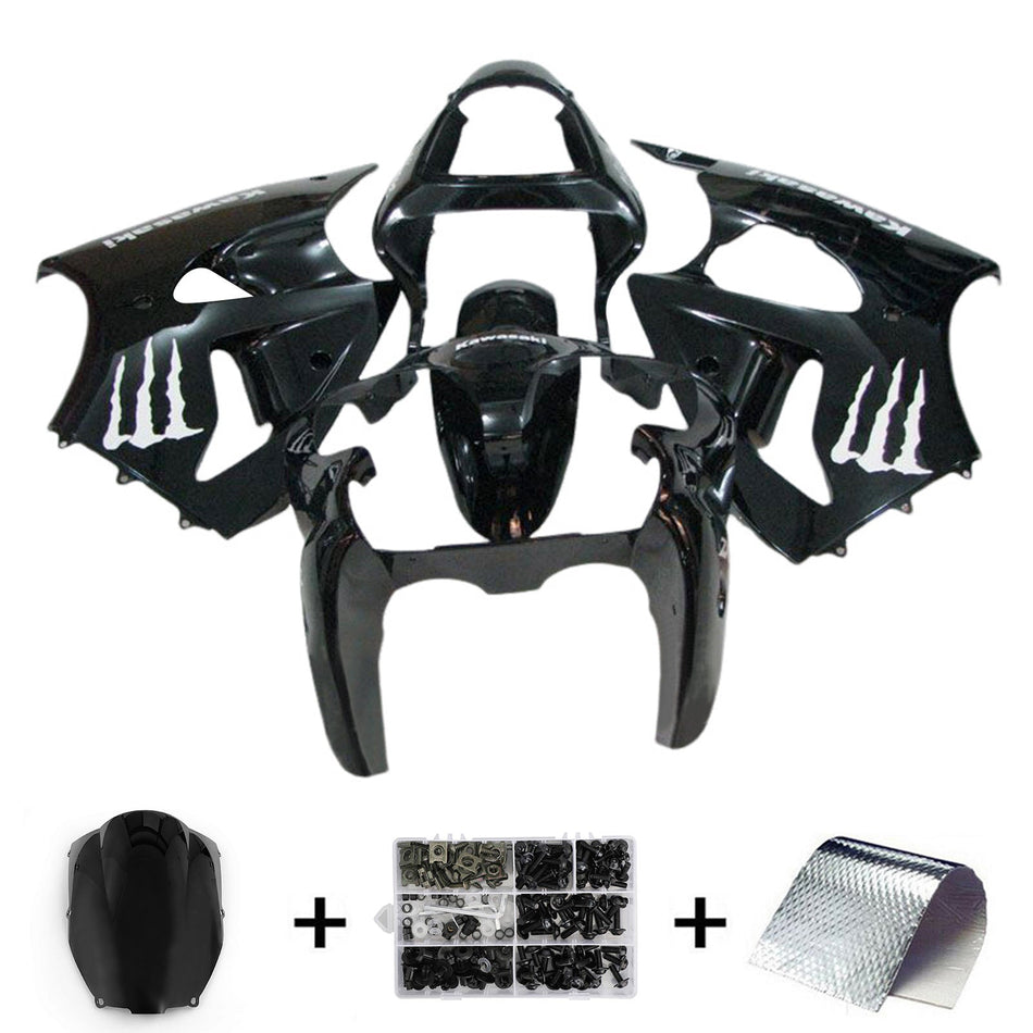 2000-2002 カワサキ ZX6R 636 ZZR600 2005-2008 インジェクションフェアリングキット ボディワーク