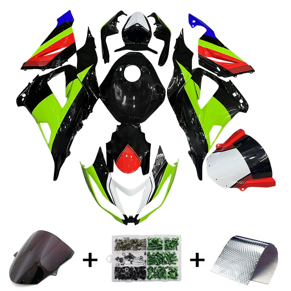 インジェクションフェアリングキット ボディワーク プラスチック ABS カワサキ ZX6R 636 2013-2018 に適合