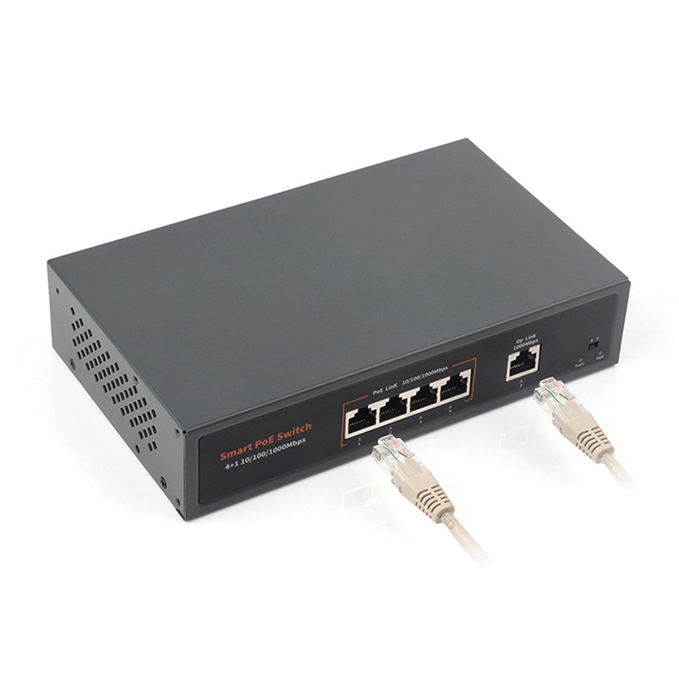 120W ギガビット イーサネット PoE スイッチ 10/100/1000M ポート アダプティブ プラグ プレイ 4 ネットワーク