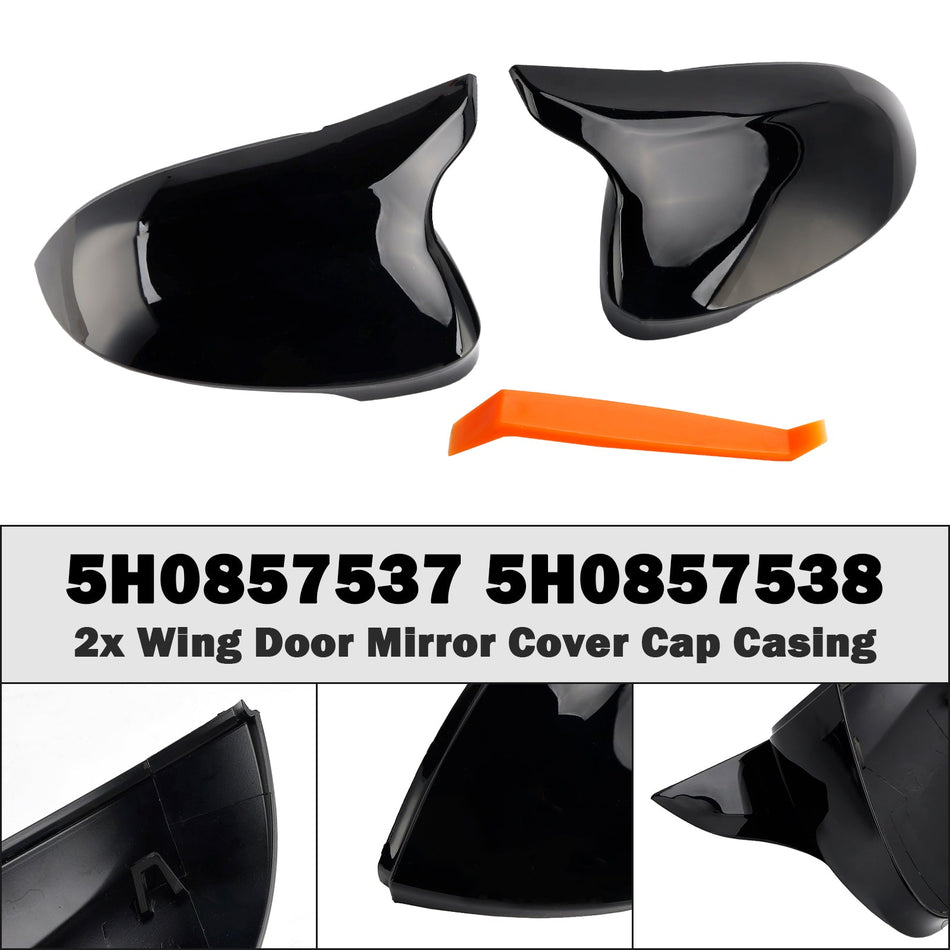 VWゴルフMK8 2020+用ウィングドアミラーカバーキャップケース2個 5H0857537 5H0857538