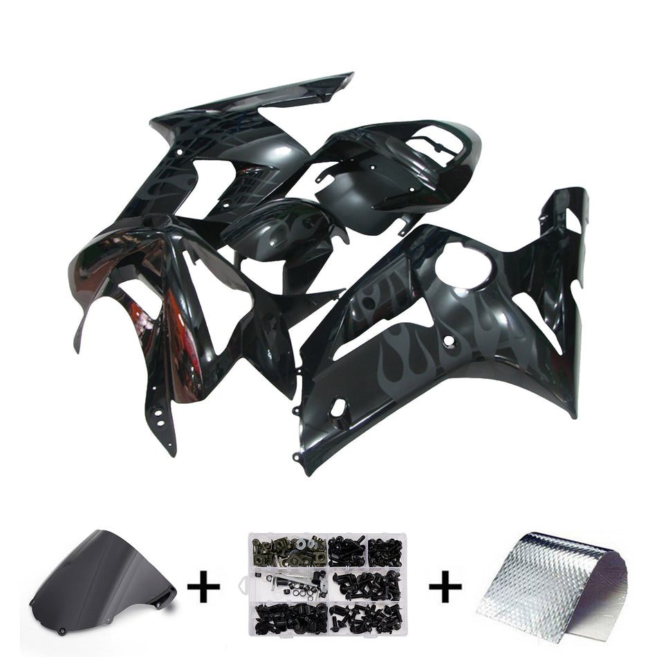 インジェクションフェアリングキット ボディワーク プラスチック ABS カワサキ ZX6R 636 2003-2004 に適合