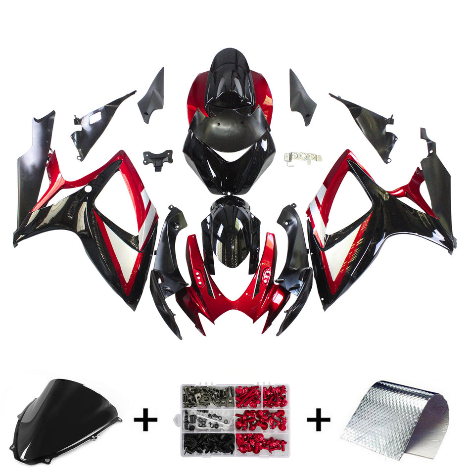 2006-2007 スズキ GSXR 600/750 K6 Amotopart インジェクションフェアリングキット ボディワーク プラスチック ABS #107