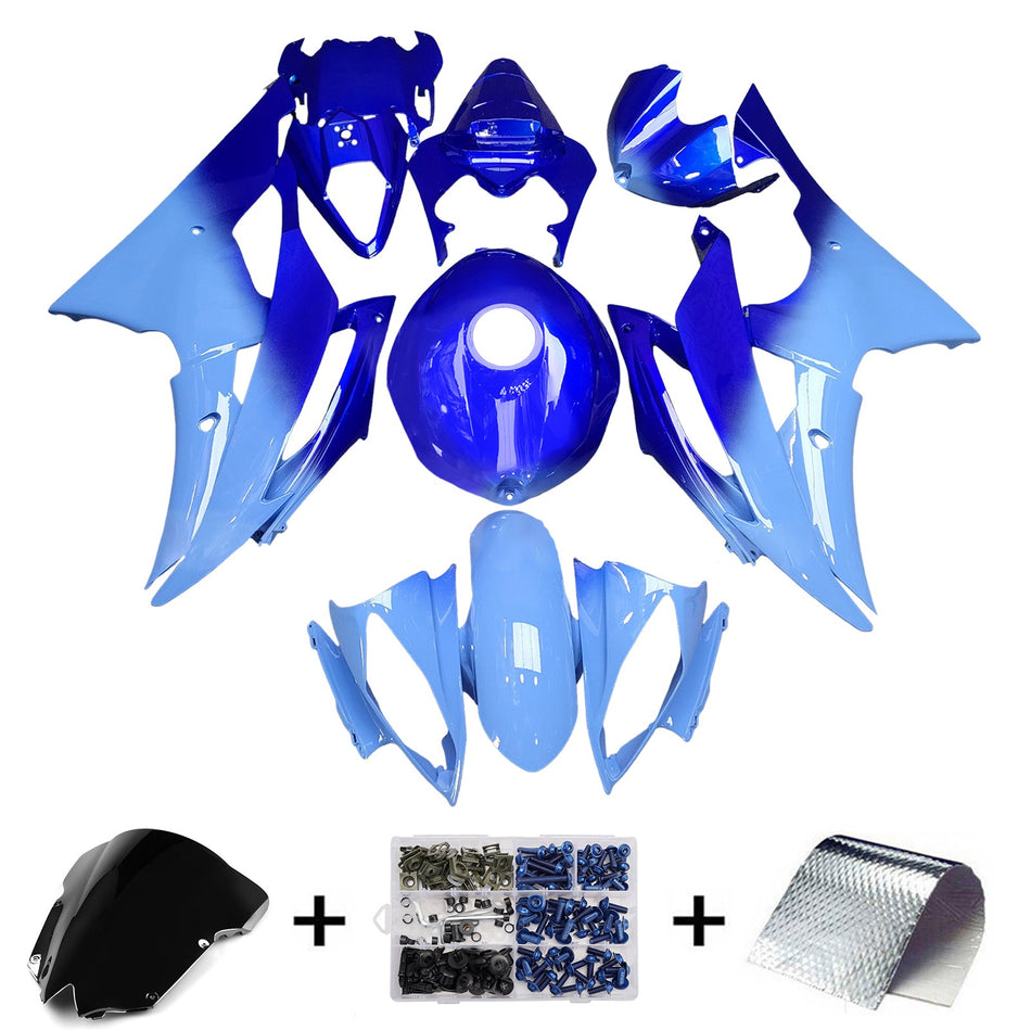 インジェクションフェアリングキット ボディワーク プラスチック ABS ヤマハ YZFR6 YZF-R6 2008-2016用