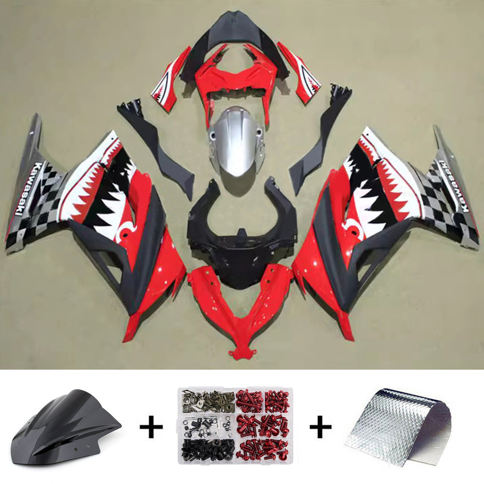 インジェクションフェアリングキット ボディワーク プラスチック ABS カワサキ EX300 Ninja300 2013-2024 に適合