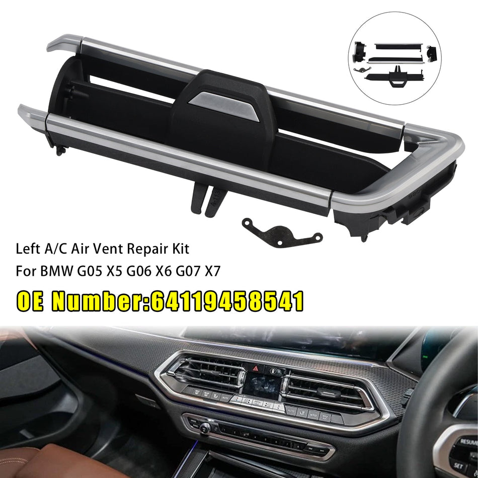 BMW X5 G05 X7 G07 19-21 X6 G06 20-21用 左A/Cエアベント修理キット 64119458541