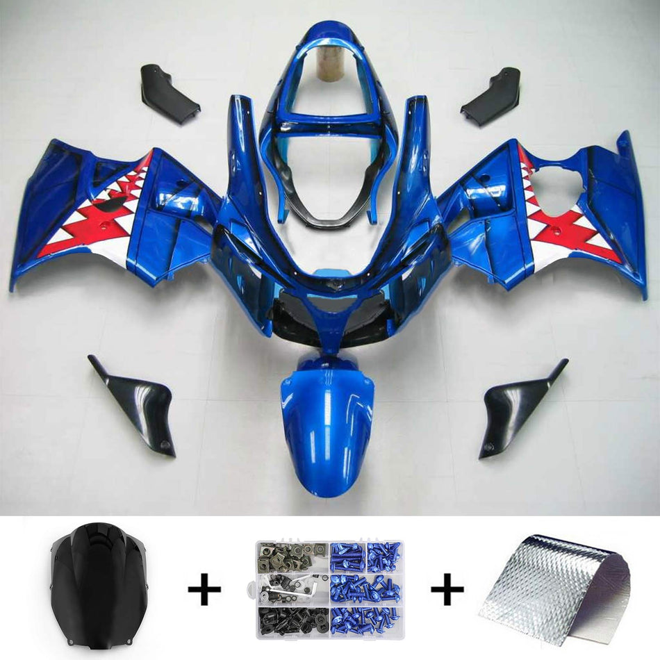 2000-2002 カワサキ Zx6R フェアリング ブルー シャーク キット