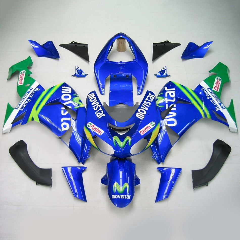 2006-2007 カワサキ ZX10R Amotopart インジェクションフェアリングキット ボディワーク プラスチック ABS #126