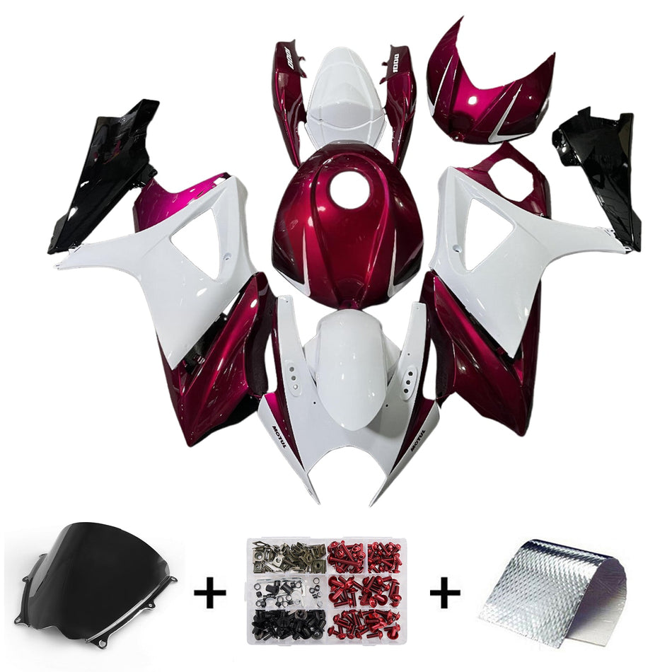 スズキ GSXR1000 2007-2008 K7 用 インジェクションフェアリングキット ボディワーク プラスチック ABS