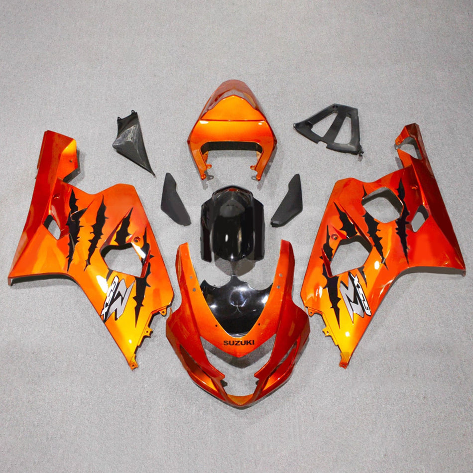 インジェクションフェアリングキット ボディワーク プラスチック ABS スズキ GSXR 600/750 2004-2005 K4用