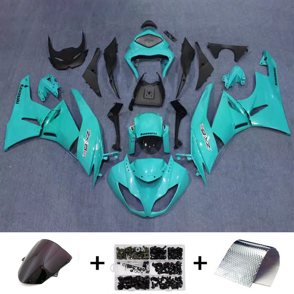 インジェクションフェアリングキット ボディワーク プラスチック ABS カワサキ ZX6R 636 2009-2012 に適合