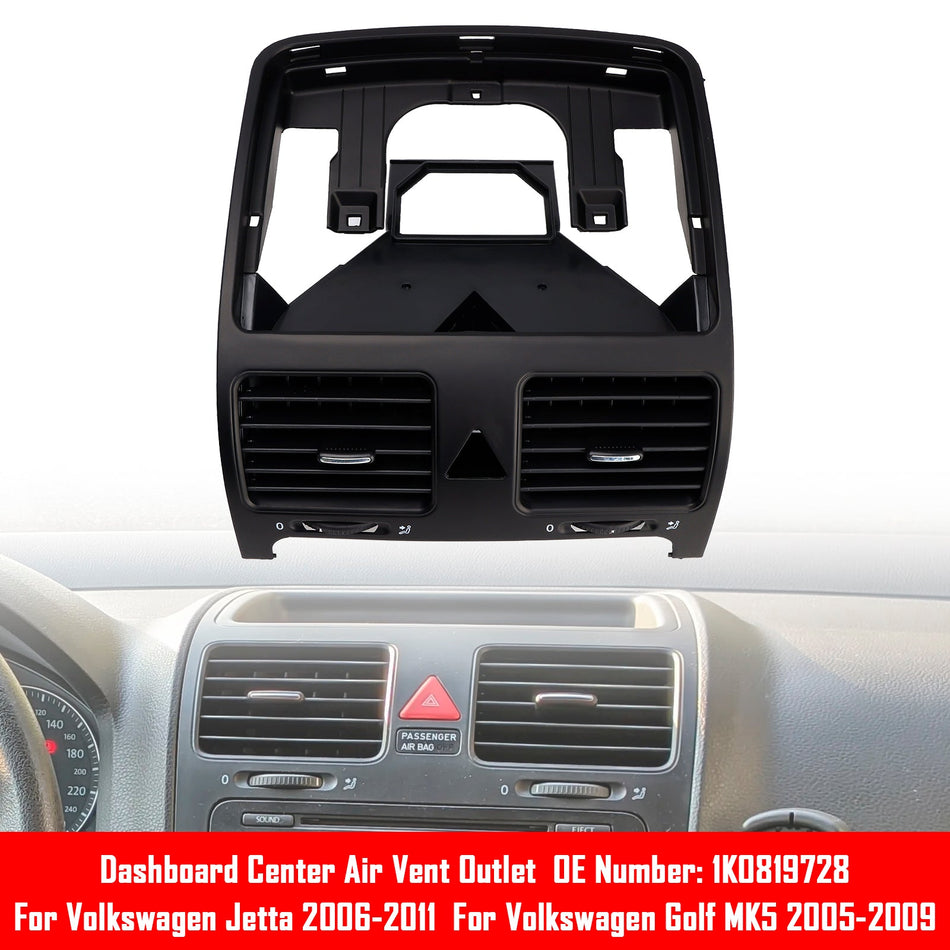 ダッシュボードセンターエアベントアウトレット 1K0819728 VW Jetta MK5 2005-2009用
