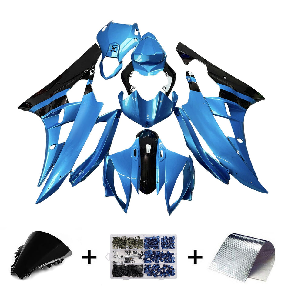 インジェクションフェアリングキット ボディワーク プラスチック ABS ヤマハ YZFR6 YZF-R6 2006-2007用