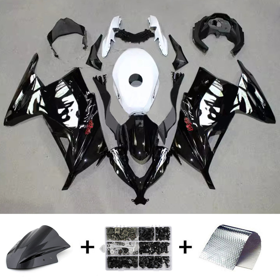 インジェクションフェアリングキット ボディワーク プラスチック ABS カワサキ EX300 Ninja300 2013-2024 に適合