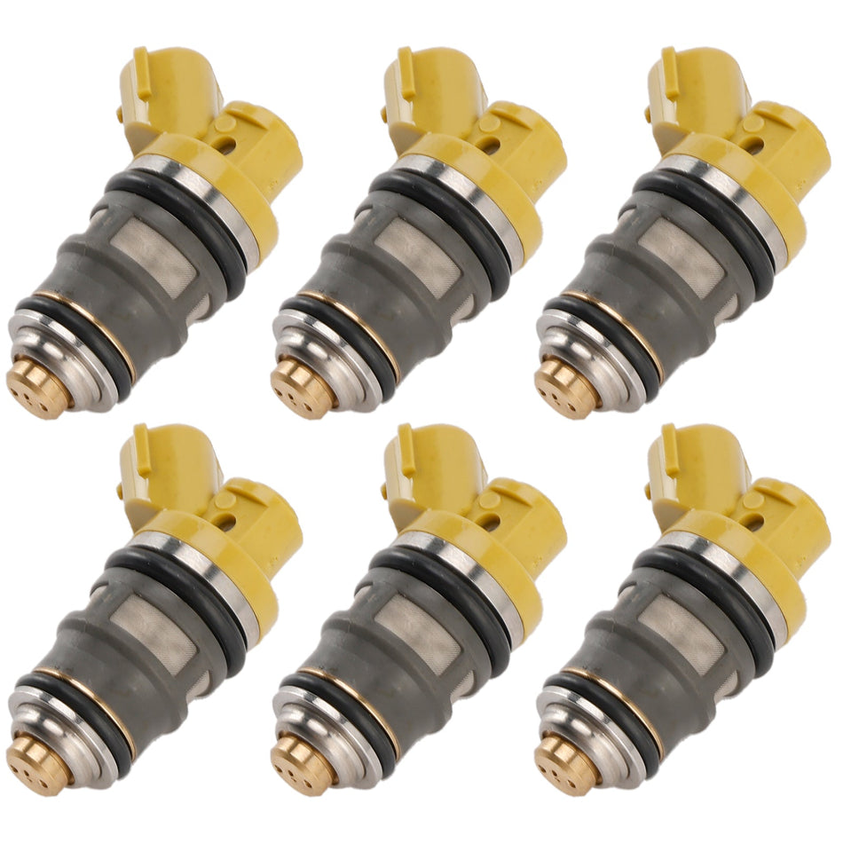 6PCS 燃料インジェクター 1001-87091 デンソー 650CC トヨタ スープラ JZA80 2JZGTE 2JZに適合