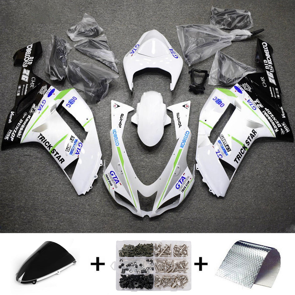インジェクションフェアリングキット ボディワーク プラスチック ABS カワサキ ZX6R 636 2007-2008 に適合