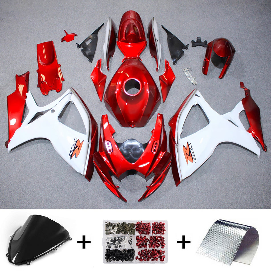スズキ GSXR 600/750 2006-2007 K6 用 インジェクションフェアリングキット ボディワーク プラスチック ABS