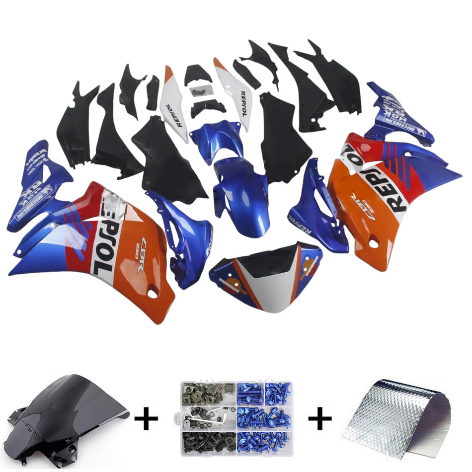 2011-2015 ホンダ CBR250R インジェクションフェアリングキット ボディワーク プラスチック ABS