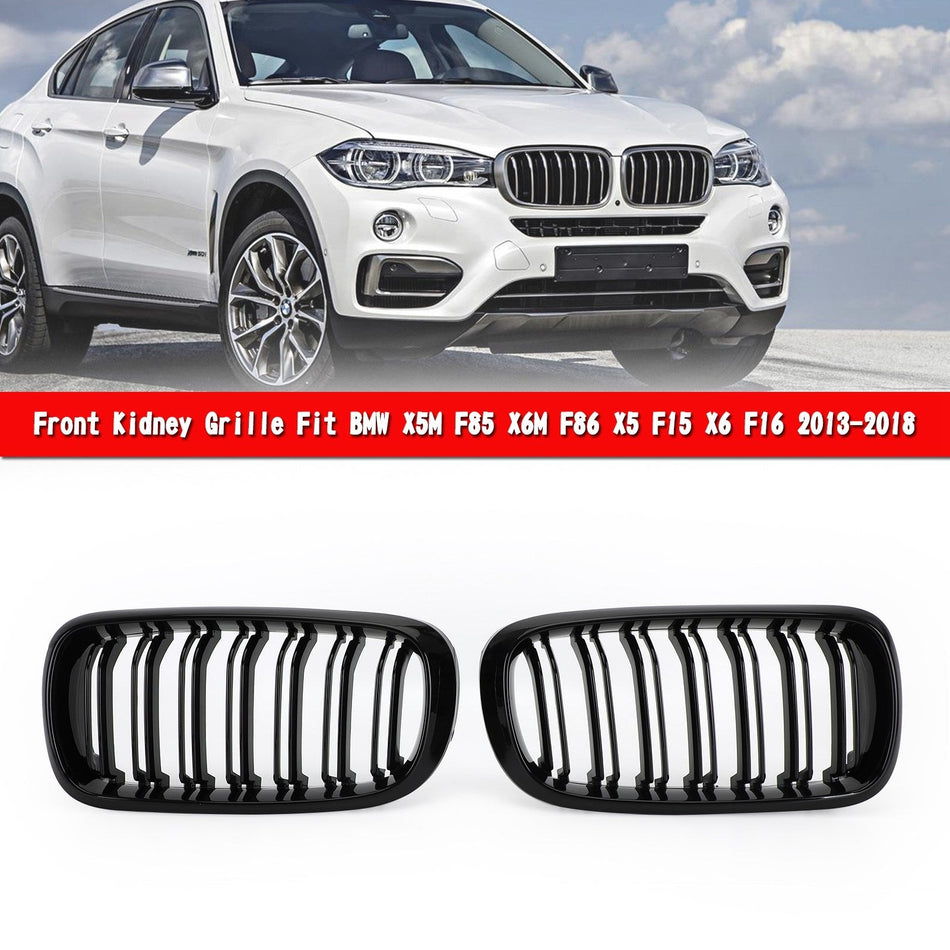 2013-2018 BMW X5 F15 グロスブラック デュアルフロントキドニーグリル 51118056323