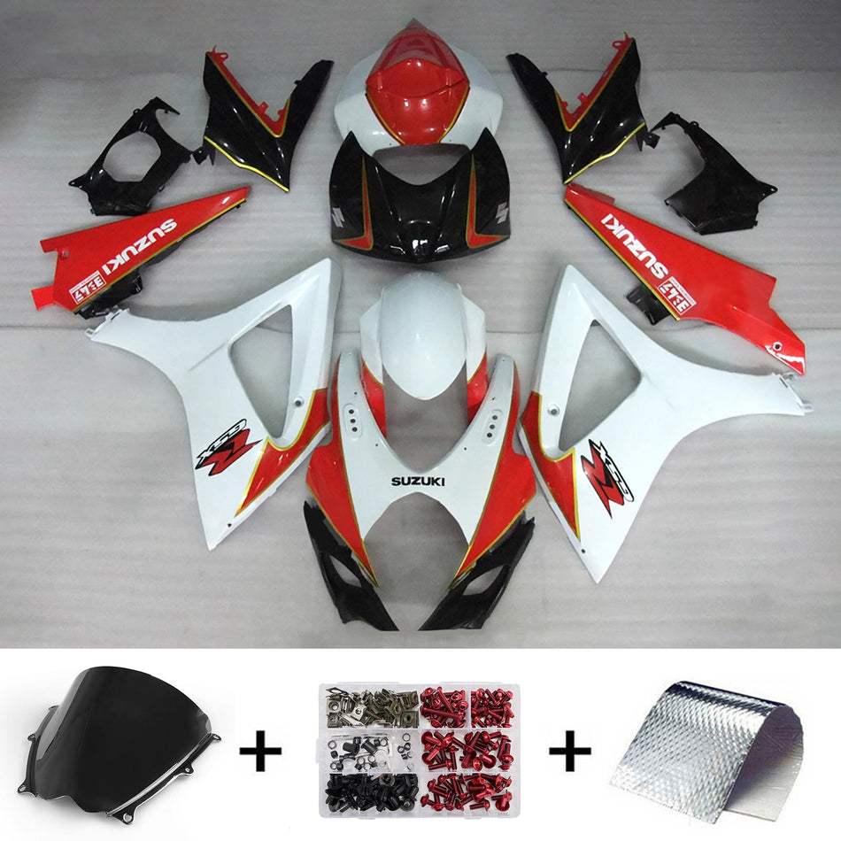 スズキ GSXR1000 2007-2008 K7用 インジェクションフェアリングキット ボディワーク プラスチック ABS